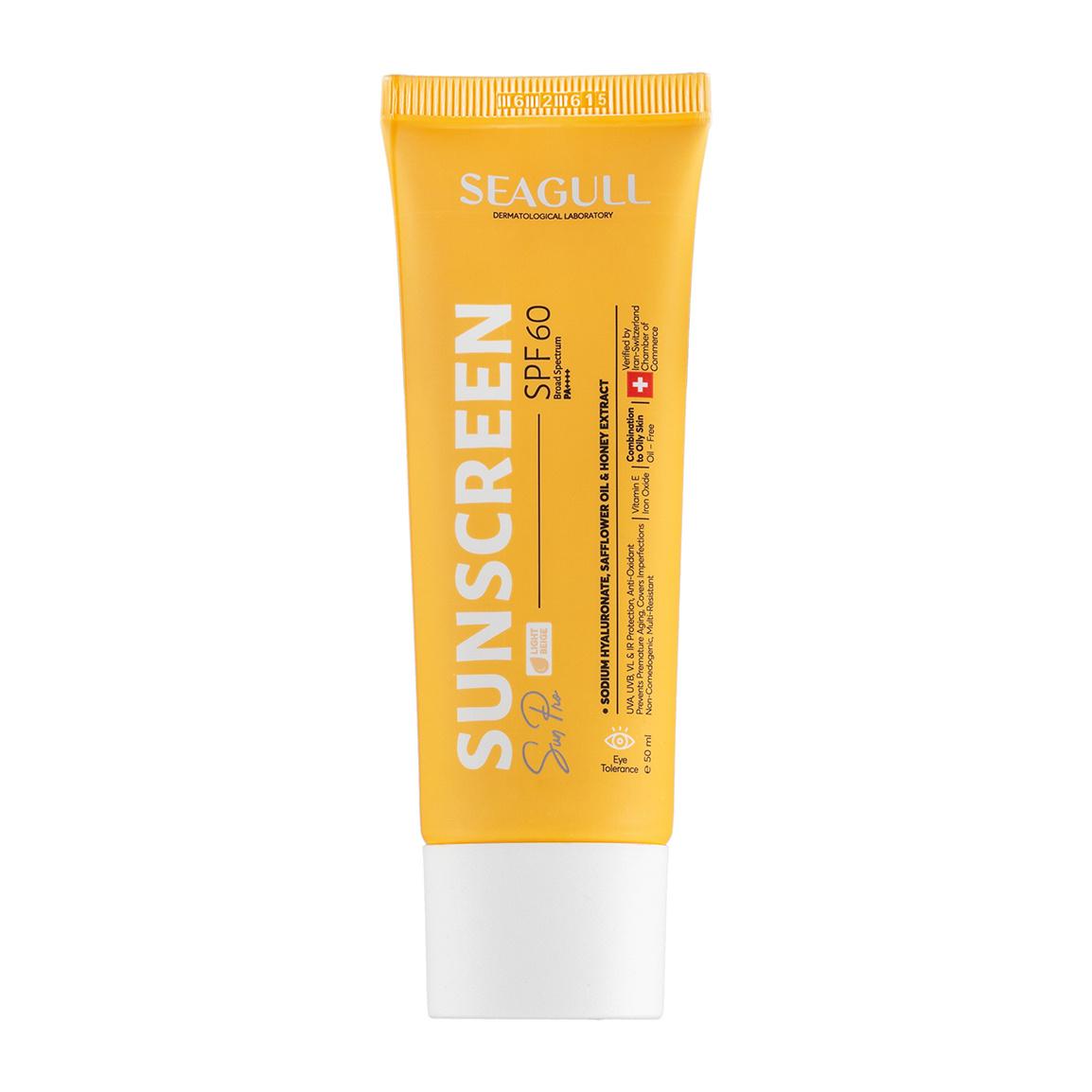 کرم ضد آفتاب رنگ بژ روشن با SPF 60 حجم 50 میلی لیتر سی گل