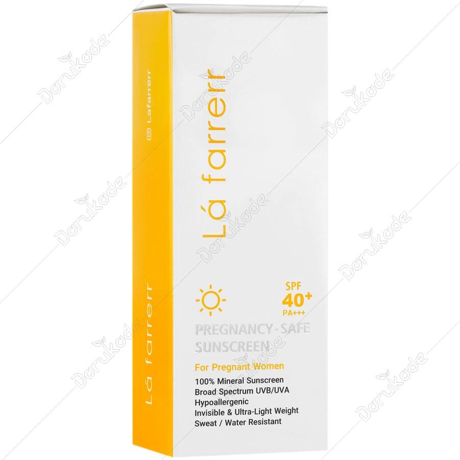 کرم ضد آفتاب بارداری SPF40(بی رنگ) لافارر