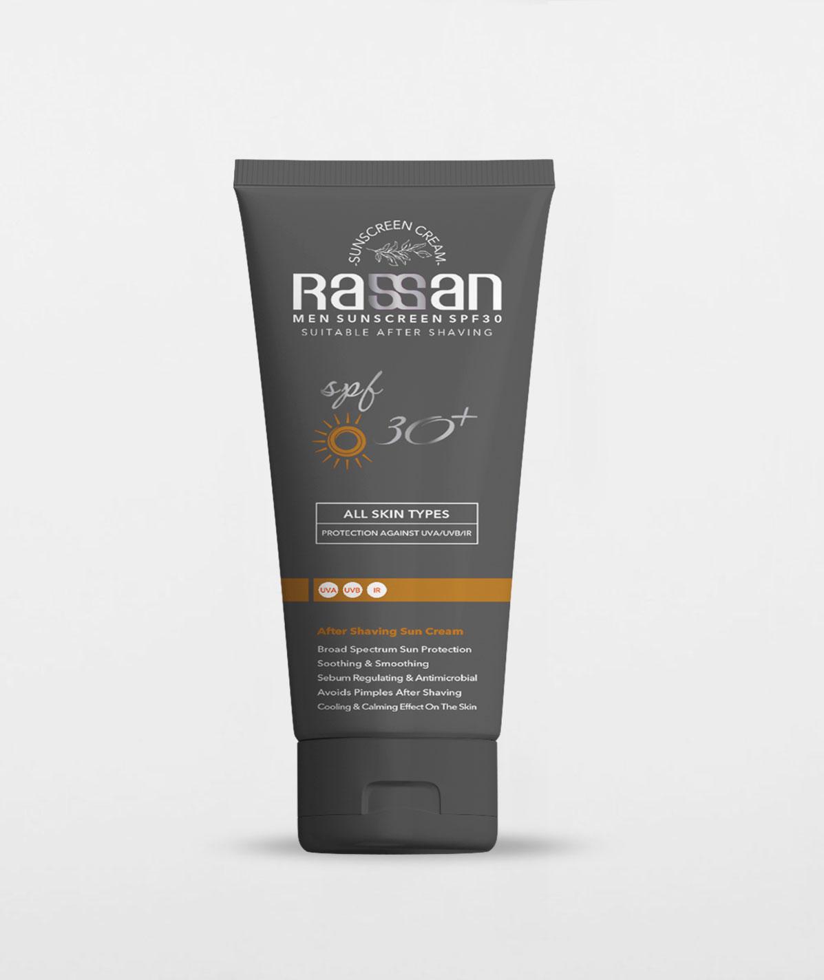 کرم ضد آفتاب آقایان SPF30 فاقد چربی حجم ۴۰ میلی لیتر   راسن